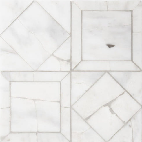 Vecchio Honed Marble Mosaic in Calacatta Gold