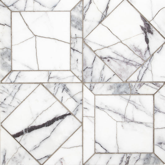 Vecchio Honed Marble Mosaic in Lilac