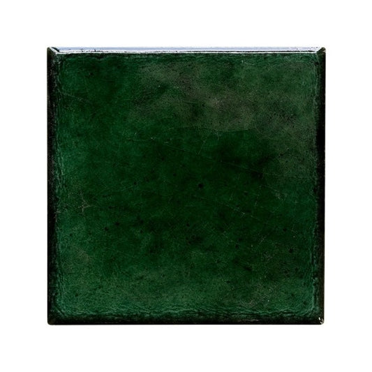 Verde Green Crackled Ceramic Tile 8" x 8"