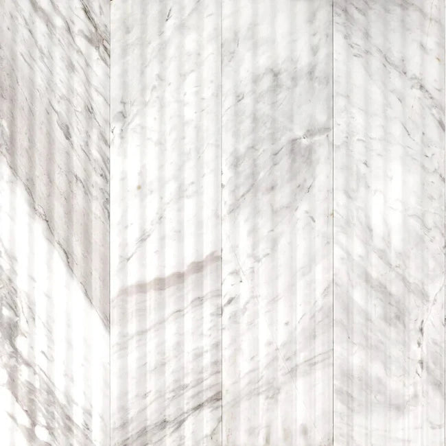 Fairbourne in Volakas Fluted Marble Tile 6" x 24"