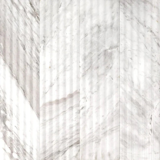 Fairbourne in Volakas Fluted Marble Tile 6" x 24"