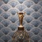Artistic Tile Fan Club Blue Ombre With Brass Mosaic