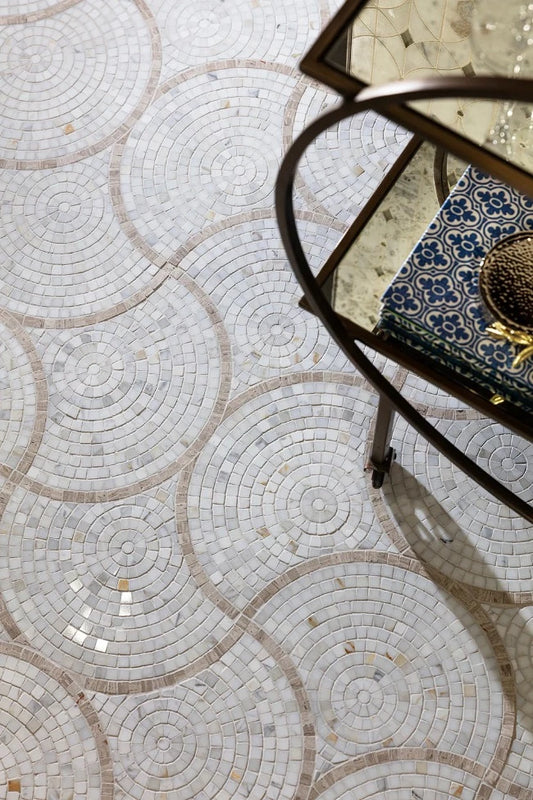 Artistic Tile Spin Calacatta Gold Mosaic