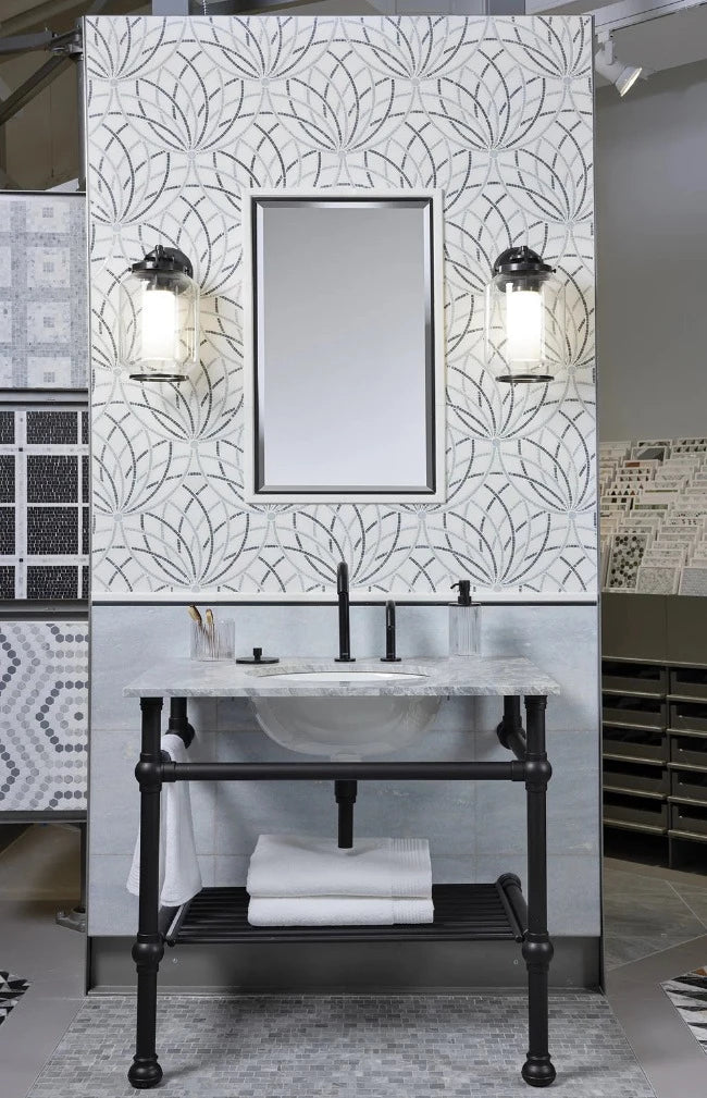 Artistic Tile Luxor Grey Mosaic Polished Stone