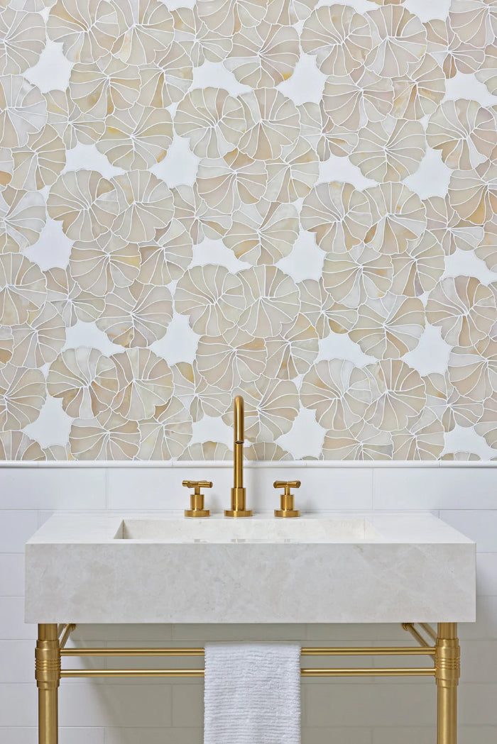 Artistic Tile Walden Bianco Select Waterjet Mosaic