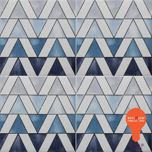 Artistic Tile A Mano Triangolo Blue Field Tile