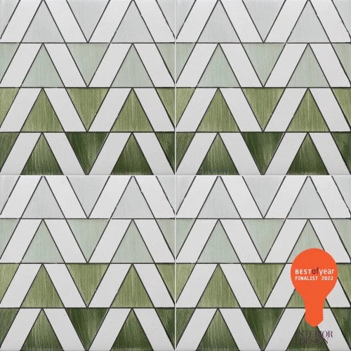 Artistic Tile A Mano Triangolo Green Field Tile