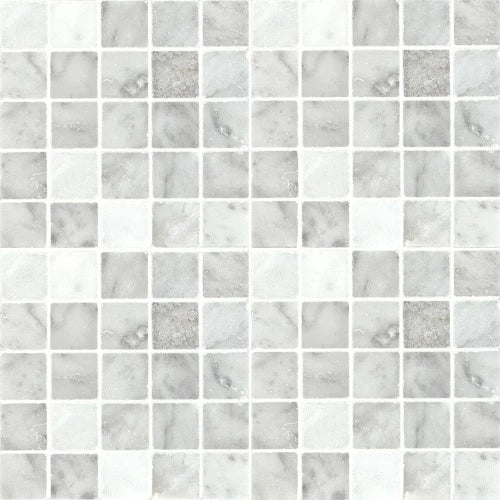 Artistic Tile Bianco Carrara Marble Mosaic Straight Joint 3.0cm Polished