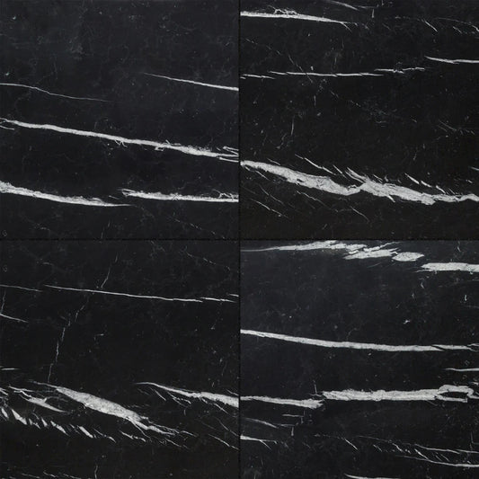 Artistic Tile Noir Moon Marble Field Tile 18" x 18" Stone Aris Edge