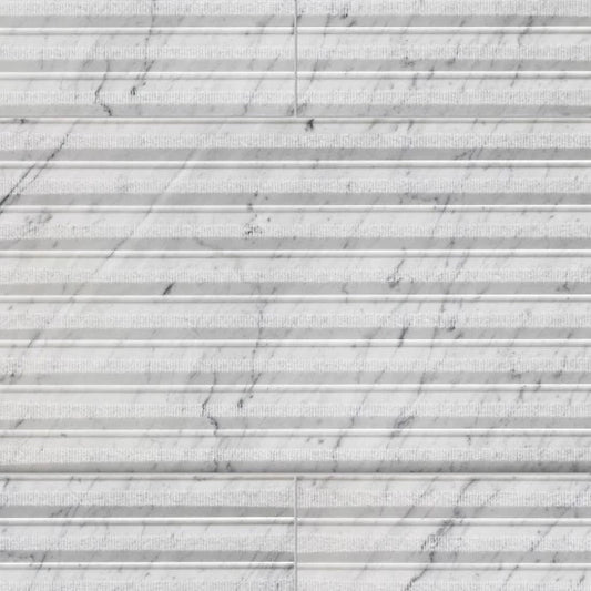 Artistic Tile Pannelli Bianco Carrara Marble Field Dimensional