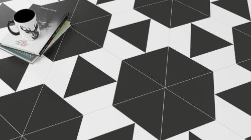 Forma Triangle Black Floor Tile
