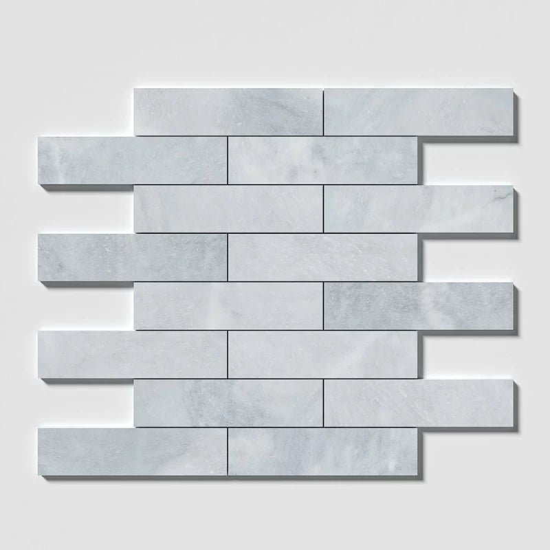 Bianco Lasa Light Honed Marble Tile 3" x 12"