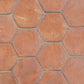 Hexagon Natural Terracotta Tile 6" x 6"