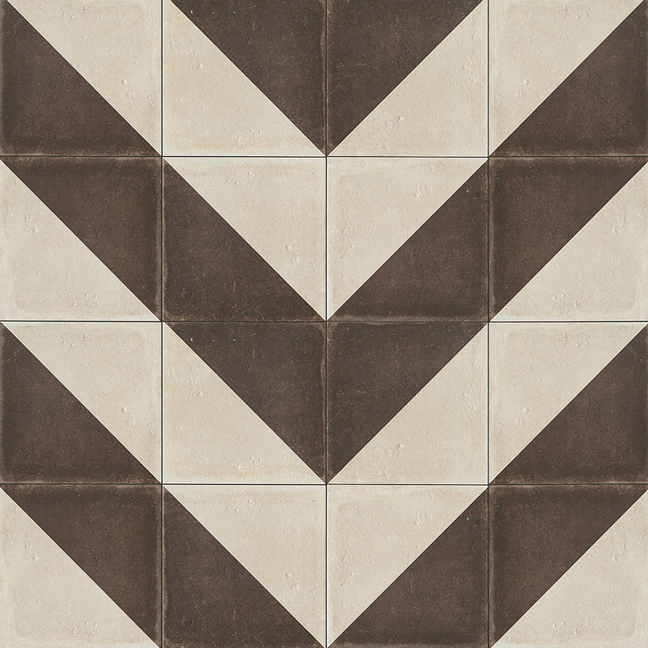 Mission Diagonal Pewter Porcelain Decorative Tile 12" x 12"