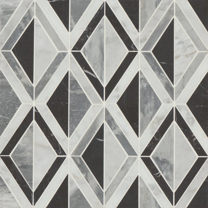 Modmo Argento Honed Marble Mosaic Tile