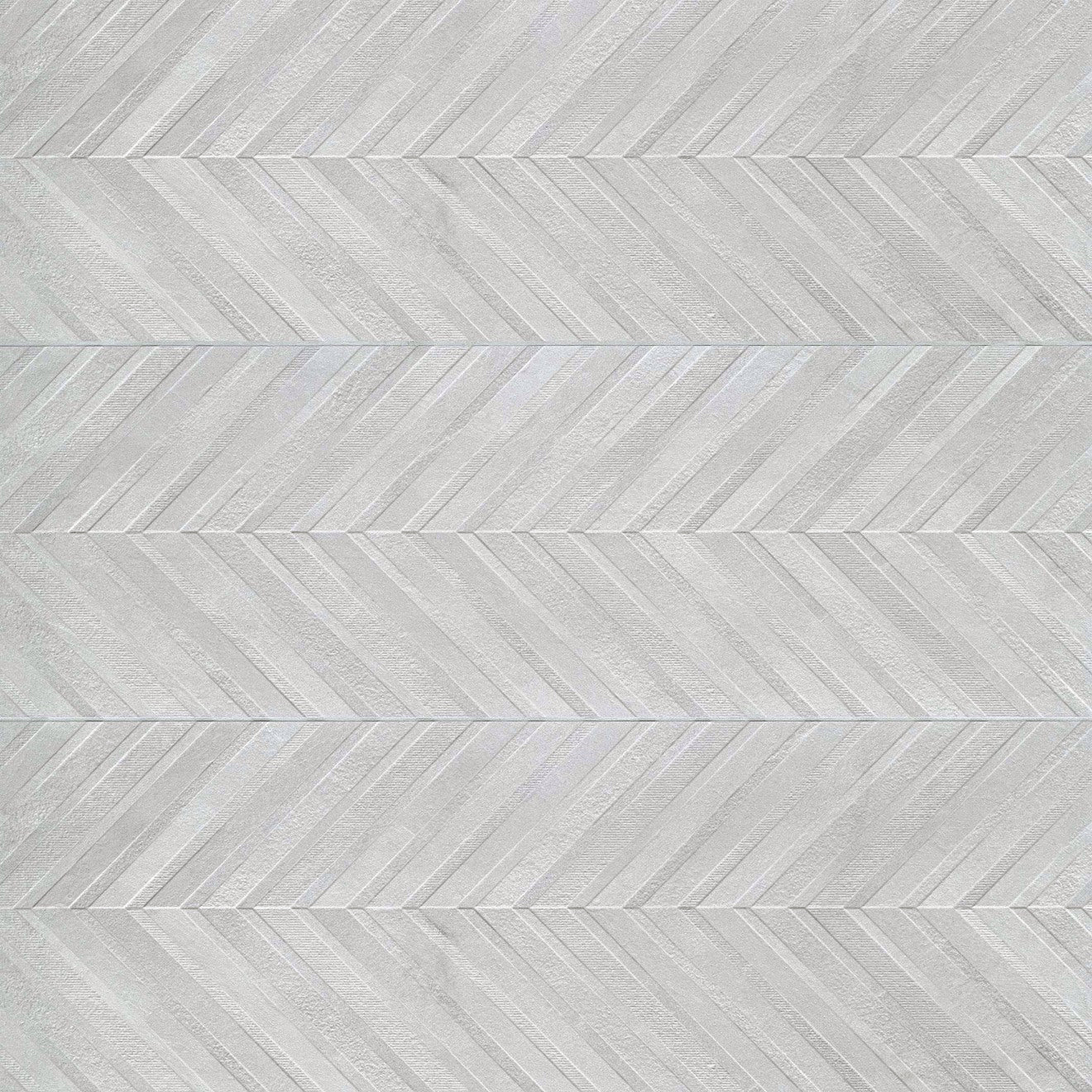 Stone Chevrons Textured Ceramic Wall Tile 16" x 47"