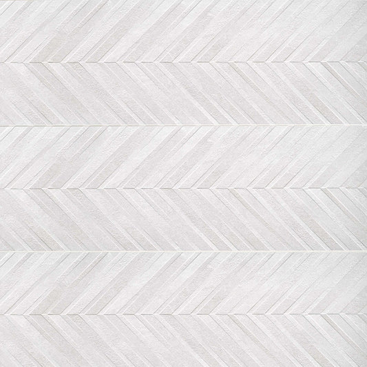 Stone Chevrons Textured Ceramic Wall Tile 16" x 47"
