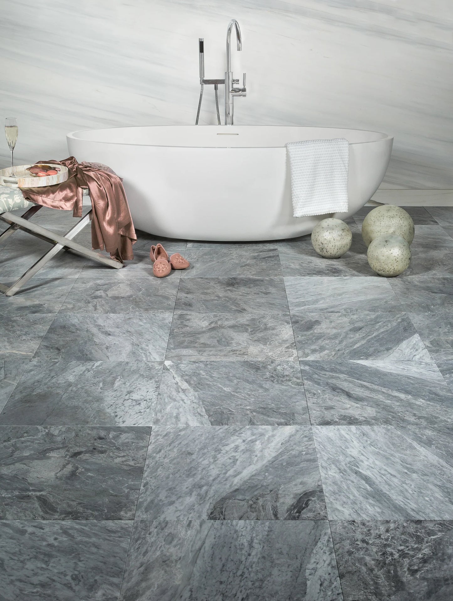 Artistic Tile Grigio Toscana Marble Slab 3/4" Honed Stone