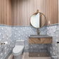 Artistic Tile Orchid Dimensional Bianco Carrara Marble WJ Mosaic