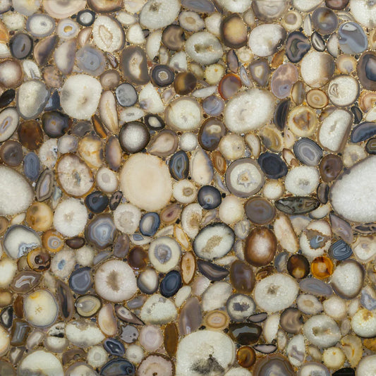 Artistic Tile Gemstone Natural Agate Semi Precious Slab 3/4" Polished Stone