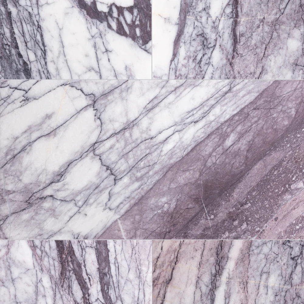 Artistic Tile Lilac Dark Marble Field Tile 12" x 24"